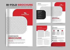 Corporate business Bifold brochure template design and company profile brochure template layout design vector