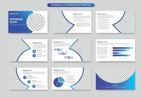 plantilla de diapositiva de presentación de plan de negocios moderno y proyecto de propuesta o informe anual o perfil de empresa vector