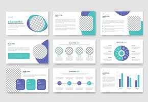 Education learning Slide presentation template and university presentation layout vector