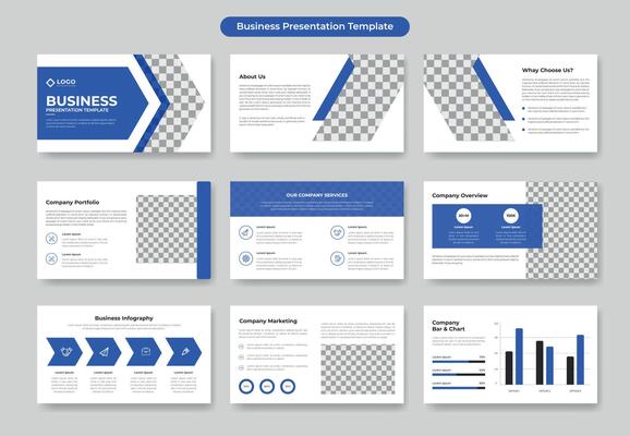 Corporate Company Profile Template Vector Art Icons and Graphics for