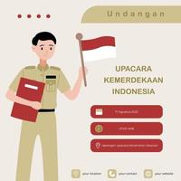 indonesian civil servant invitation social media post vector