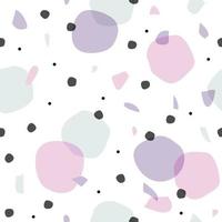 Seamless pattern with brush blot and dot. Trendy print abstract forms. vector