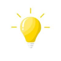 Light bulb ideas on isolated background, Vector illustration.