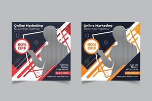 Online courses social media post banner vector