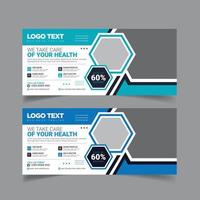 Medical health care billboard banner design template vector