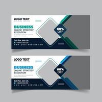 Online learning courses banner design vector