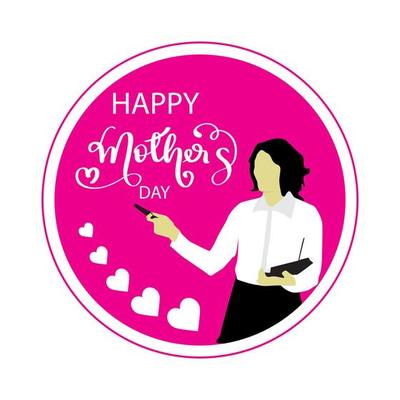 happy mothers day design, vector illustration