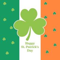St. Patrick Day poster and background with clover design . vector illustration