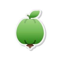 Guava sticker icon, Vector, Illustration. vector