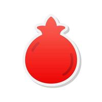 Pomegranate sticker icon, Vector, Illustration. vector