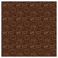 Bakery line seamless pattern for packing, label, wallpaper, background, printing vector