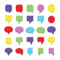 colorful speech bubble vector illustration