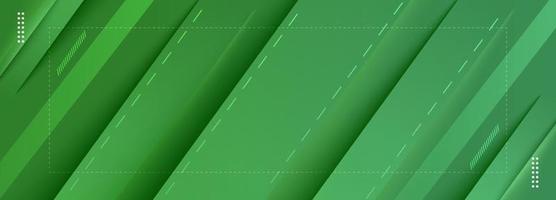slanted line abstract green banner background vector