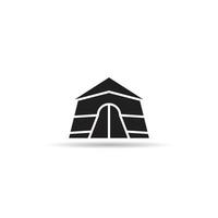 tent icon on white background illustration vector