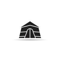 tent icon on white background illustration vector