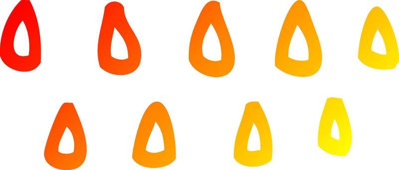 warm gradient line drawing cartoon rain