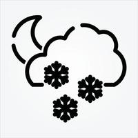 Isolated Weather Line Icons EPS 10 Free Vector Graphic