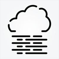 Isolated Weather Line Icons EPS 10 Free Vector Graphic