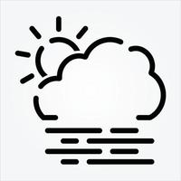 Isolated Weather Line Icons EPS 10 Free Vector Graphic