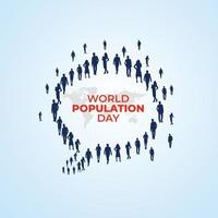día mundial de la población. plantilla para fondo, pancarta, tarjeta, póster. ilustración vectorial vector