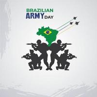 Brazilian Army Day. August 25. Template for background, banner, card, poster. vector illustration.