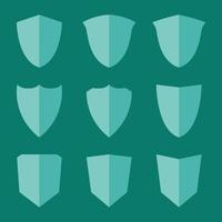 Set of Shield Symbols Design Free Vector