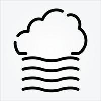 Isolated Weather Line Icons EPS 10 Free Vector Graphic