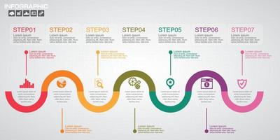 Timeline infographics design template with options, process diagram, vector eps10 illustration