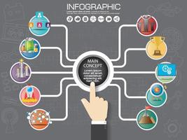 Infographic design template and business concept with 4 options, parts, steps or processes. Can be used for workflow layout, diagram, number options, web design. vector