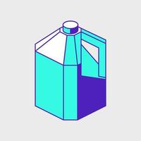 ilustración de icono de vector isométrico de jarra de galón de leche