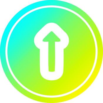 flecha circular en el espectro de gradiente frío vector