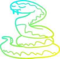 cold gradient line drawing cartoon snake vector