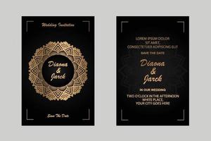 Wedding invitation card template vector