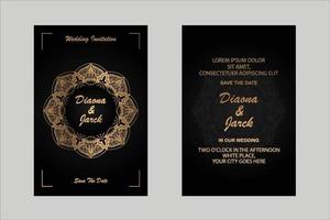 Wedding invitation card template vector