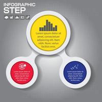 3 Steps Infographic Design Elements for Your Business Vector Illustration.