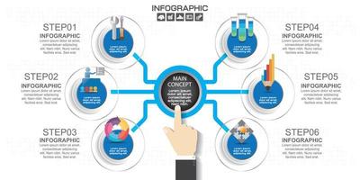 Infographic design template and business concept with 4 options, parts, steps or processes. Can be used for workflow layout, diagram, number options, web design. vector