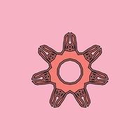 pastel colored symbol for logo vector