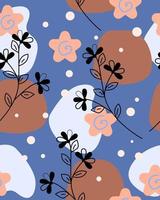 Pattern with colorful flower vector