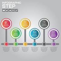 5 Steps Infographic Design Elements for Your Business Vector Illustration.