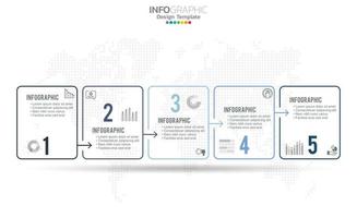 diseño de plantilla de gráfico infográfico de línea de tiempo de negocios vector