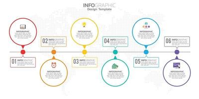 Infographic timeline elements for content, diagram, flowchart, steps, parts, timeline, workflow, chart. vector