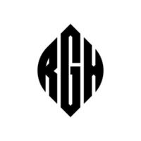 RGX circle letter logo design with circle and ellipse shape. RGX ellipse letters with typographic style. The three initials form a circle logo. RGX Circle Emblem Abstract Monogram Letter Mark Vector. vector