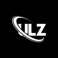 ULZ logo. ULZ letter. ULZ letter logo design. Initials ULZ logo linked with circle and uppercase monogram logo. ULZ typography for technology, business and real estate brand. vector