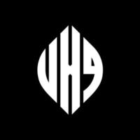 UXQ circle letter logo design with circle and ellipse shape. UXQ ellipse letters with typographic style. The three initials form a circle logo. UXQ Circle Emblem Abstract Monogram Letter Mark Vector. vector