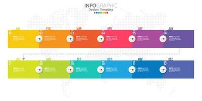 Infographic timeline elements for content, diagram, flowchart, steps, parts, timeline, workflow, chart. vector