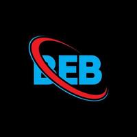 logotipo de beb. letra beb. diseño del logotipo de la letra beb. logotipo de beb iniciales vinculado con círculo y logotipo de monograma en mayúsculas. tipografía beb para tecnología, negocios y marca inmobiliaria. vector