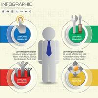 Business infographic timeline template colorful steps, processes, parts, options. Vector illustration.