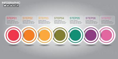 Plantilla de diseño de infografías de línea de tiempo con opciones, diagrama de proceso, ilustración vectorial eps10 vector