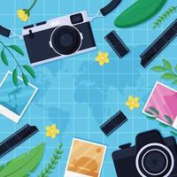 World Photography Day Background vector