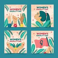 Women's Equality Day Social Media Posts vector